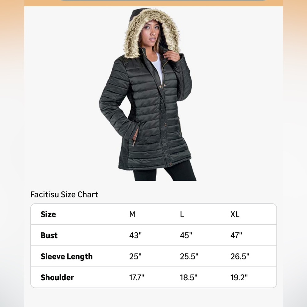 Women's Quilted Hooded Jacket with Faux Fur Trim NWOT - Picture 5 of 5